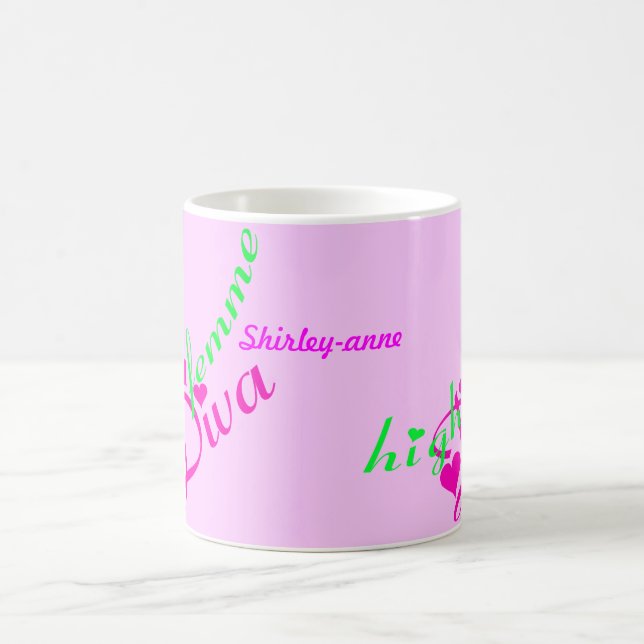 Caneca De Café Mugs Personalizáveis do High Femme Diva (Centro)