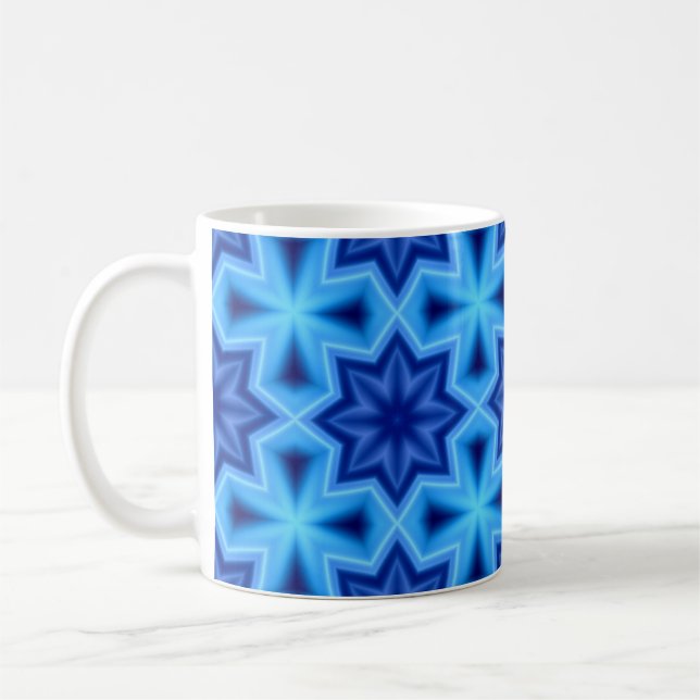 Caneca De Café Muita com padrão azul (Esquerda)
