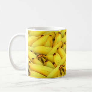 Caneca De Café Muitas bananas amarelas frescas