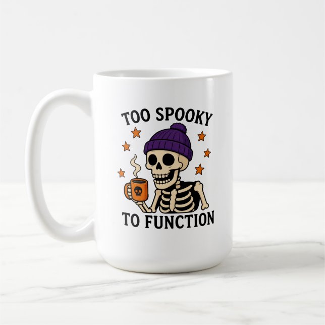 Caneca De Café Muito Assustador para Funcionar (Esquerda)
