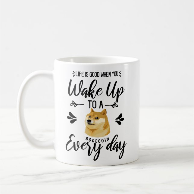 Caneca De Café Muito Bonita! Dogecoin Meme Hodl (Esquerda)