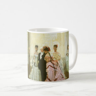 Caneca De Café Muito Cedo de James Tissot, Arte Vitoriano Antigo