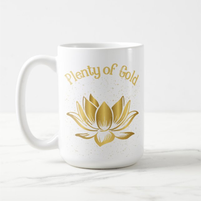 Caneca De Café Muito Dourado Lotus (Esquerda)