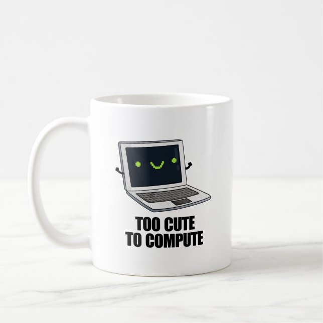 Caneca De Café Muito Fácil Para Computar Um Laptop Engraçado (Esquerda)