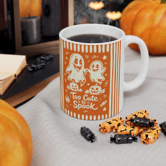 Caneca De Café Muito Fofo para Assustar Fantasmas Amigáveis Laran