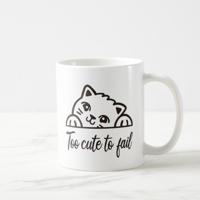Caneca De Café Muito fofo para falhar (Direita)