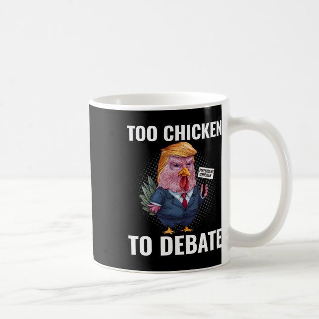 Caneca De Café Muito Frango Para Debater Kamala Harris Engraçado (Direita)