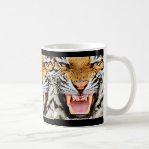 Caneca de café muito irritada do tigre de Bengal