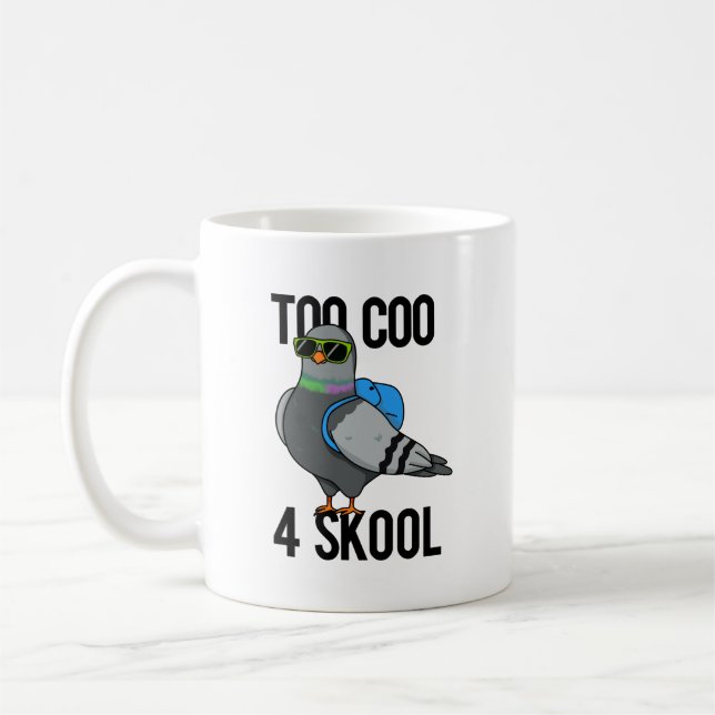 Caneca De Café Muito Legal 4 Skool Legal Pigeon Pun (Esquerda)