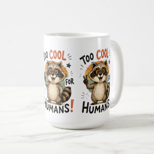 Caneca De Café Muito Legal para Humanos Guaxinim Vintage Pôr do S