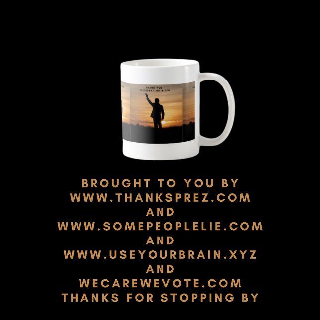 Caneca De Café Muito obrigado, Senhor Presidente Joe Biden (Criador carregado)