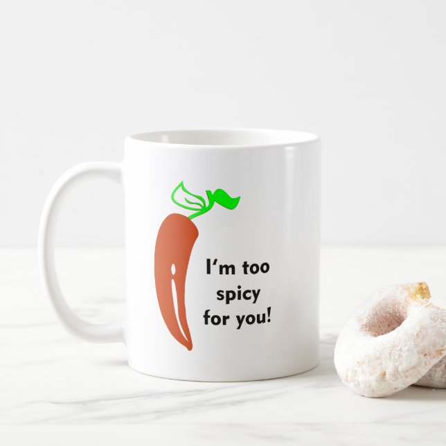 Caneca De Café Muito Picante (Com Donut)