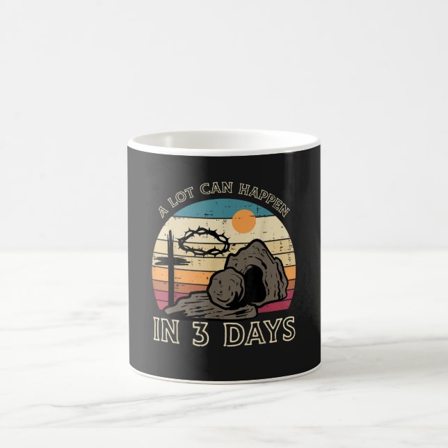 Caneca De Café Muito Pode Acontecer em 3 Dias Páscoa Religiosa (Centro)