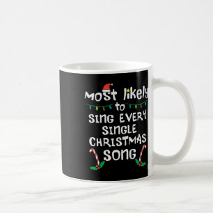 Caneca De Café Muito Provável Cantar Toda Canção de Natal Família