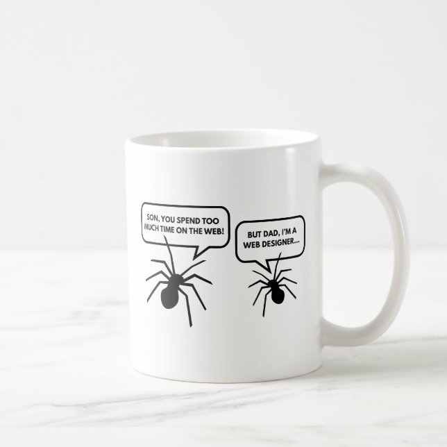 Caneca De Café Muito Tempo Na Web (Direita)