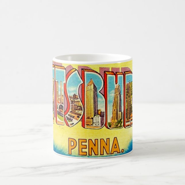 Caneca De Café Muito Vintage Saudações de Pittsburgh  (Centro)