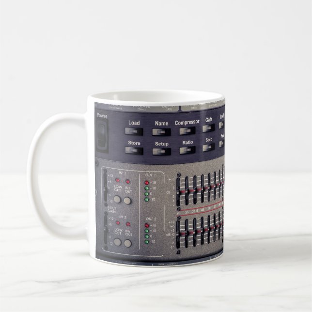 Caneca De Café Muitos botões do Mixer de Som Studio (Esquerda)