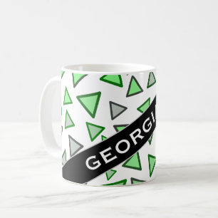 Caneca De Café Muitos triângulos coloriram várias máscaras da