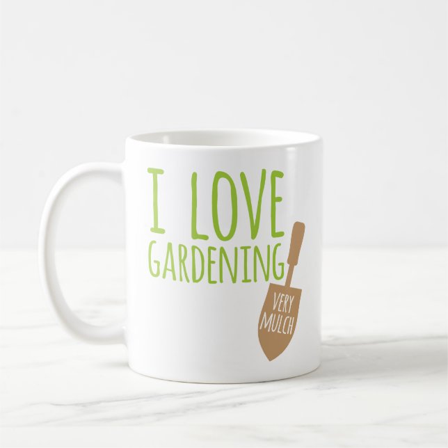 Caneca De Café Mulch de jardinagem engraçado da chalaça muito (Esquerda)