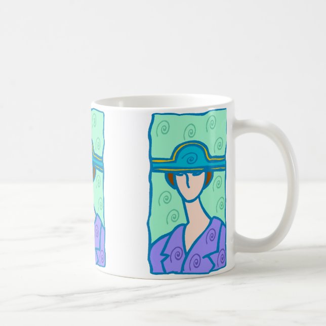 Caneca De Café Mulher 1920 Libra em roxo (Direita)