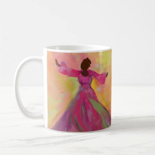 Caneca De Café Mulher africana dançando mulheres (Esquerda)
