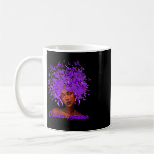 Caneca De Café Mulher Africana Negra Afro Faixa Roxa Overdose Con