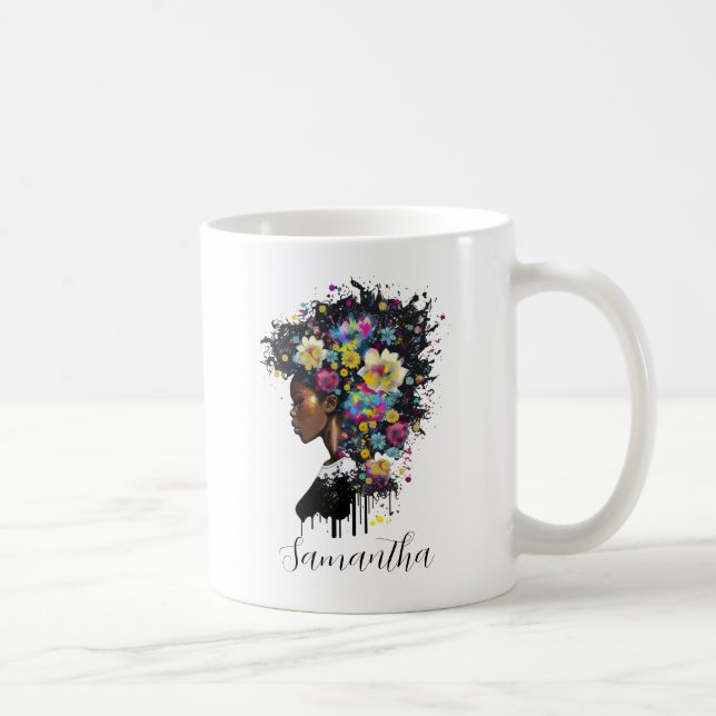 Caneca De Café Mulher afro-americana afro-espumante (Direita)