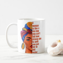 Caneca De Café Mulher Afro-Americana Inspiradora com Citação