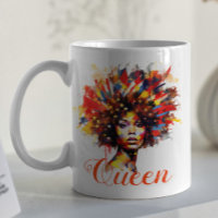 Mulher Afro Floral Artística com Monograma e Cotaç