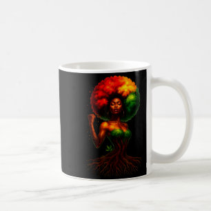 Caneca De Café mulher árvore afro rainha negra raízes de melanina