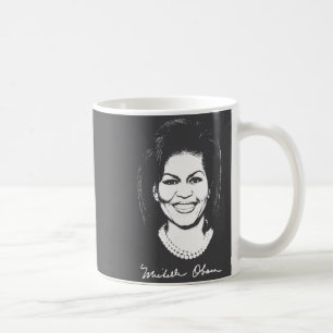 Caneca De Café Mulher Assinatura Michelle Obama Madam Presidenta