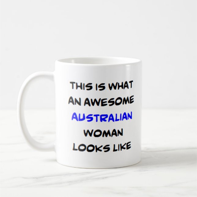 Caneca De Café mulher australiana, incrível (Esquerda)
