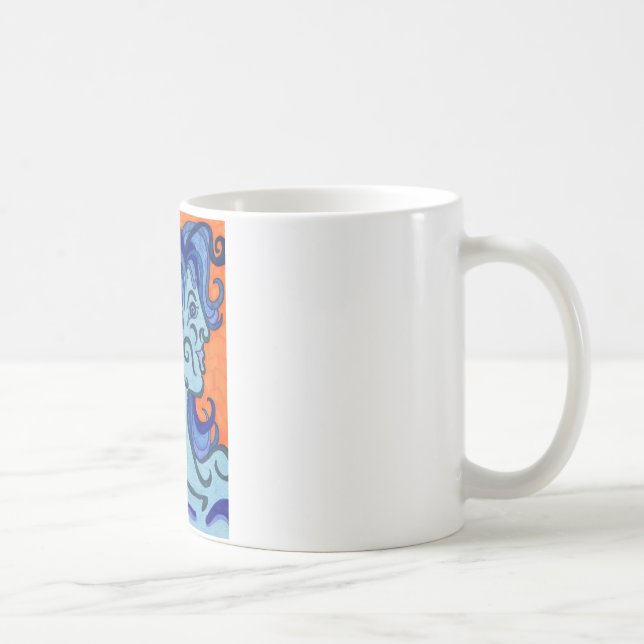 Caneca De Café mulher azul (Direita)