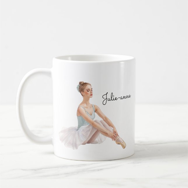 Caneca De Café Mulher balé Personalizada (Esquerda)