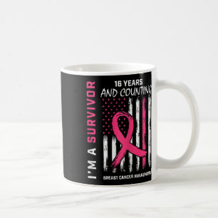 Caneca De Café Mulher: Bandeira Americana Sensibilização Rosa 16 
