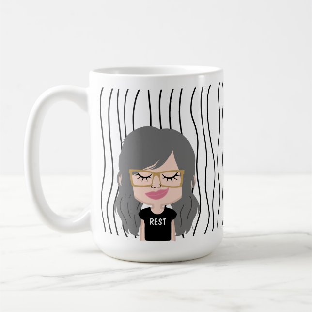 Caneca De Café Mulher Bela Esmirante Lançou Mug. Escolha o seu ol (Esquerda)