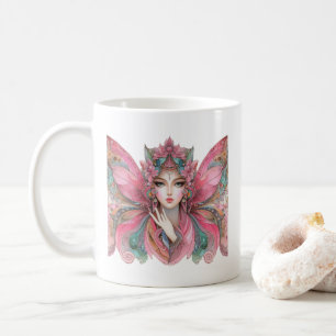Caneca De Café Mulher Borboleta