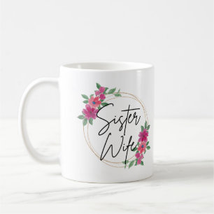 Caneca De Café Mulher-Café, Irmã Floral Cor-de-Rosa