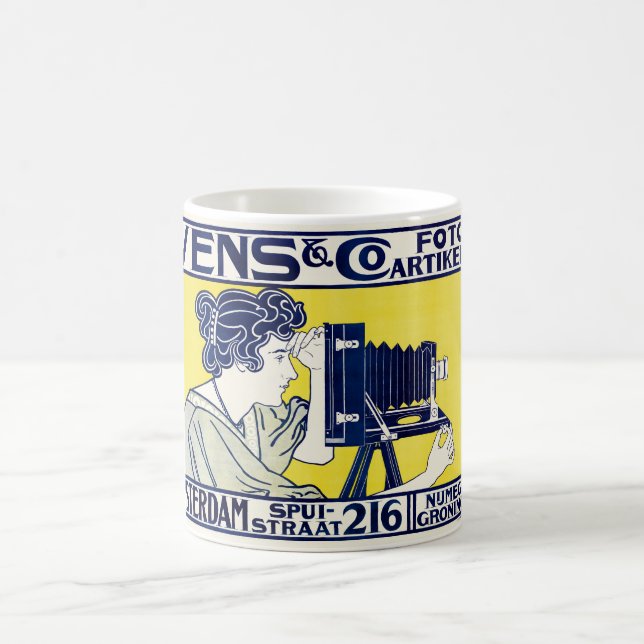 Caneca De Café Mulher-Câmera, Fotógrafo, Van Caspel (Centro)