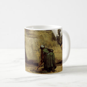 Caneca De Café Mulher Camponesa Cavando Casa por Vincent van Gogh