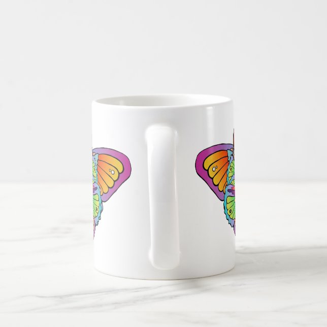 Caneca De Café Mulher com Asas de Borboleta (Alça)