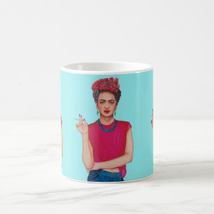 Caneca De Café Mulher com banda floral