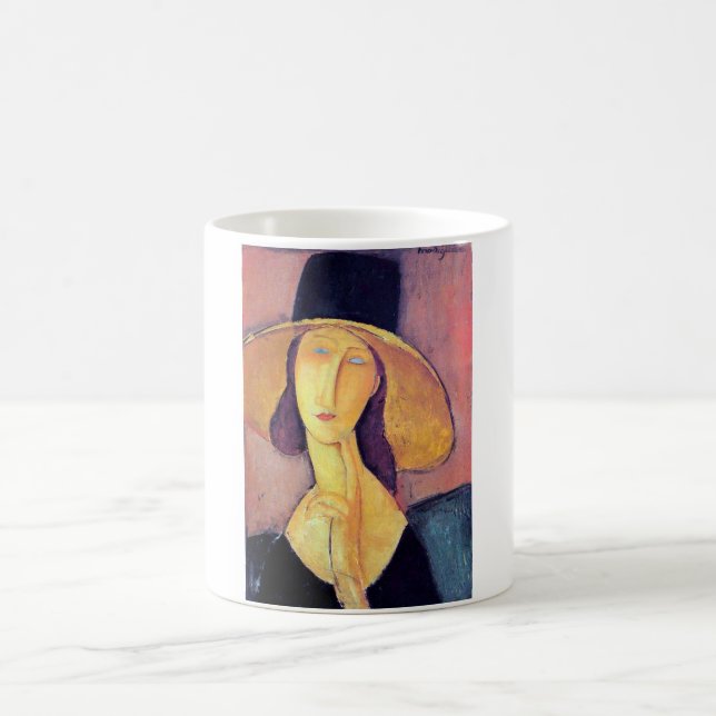 Caneca De Café Mulher com chapéu grande, Modigliani (Centro)
