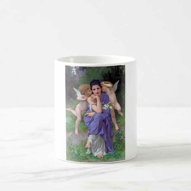 Caneca De Café Mulher com Cupido, Bouguereau (Centro)