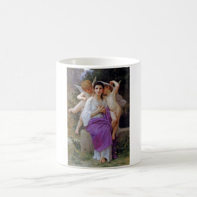 Caneca De Café Mulher com Cupido, Bouguereau (Centro)