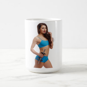 Caneca De Café Mulher com Dumbbell Coffee Mug