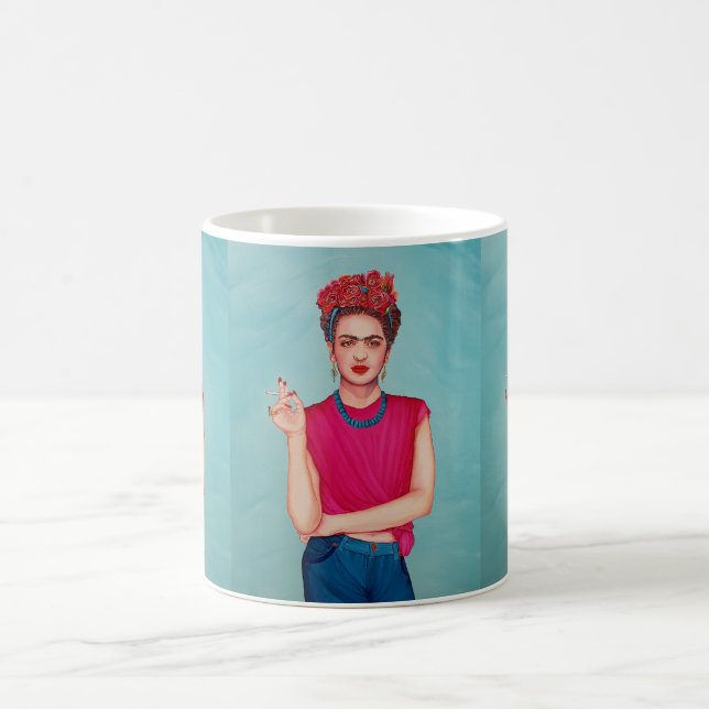 Caneca De Café Mulher com flores no cabelo (Centro)
