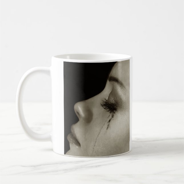 Caneca De Café Mulher com lágrimas (Esquerda)