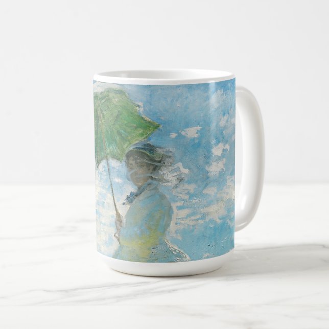 Caneca De Café Mulher com Parasol Claude Monet (Frente Esquerda)