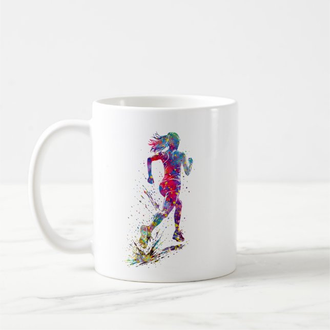 Caneca De Café Mulher Correndo (Esquerda)